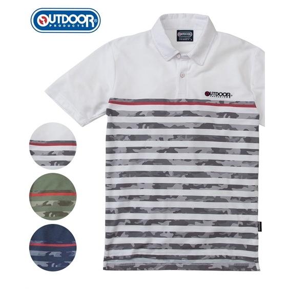 アウトドアプロダクツ カノコ迷彩ボーダープリント半袖ポロシャツ メンズ M 8l 人気の迷彩柄がパネルプリントで表現 大きいサイズメンズ トップス Zzy4cb0510 Style Gear By ニッセン 通販 Yahoo ショッピング