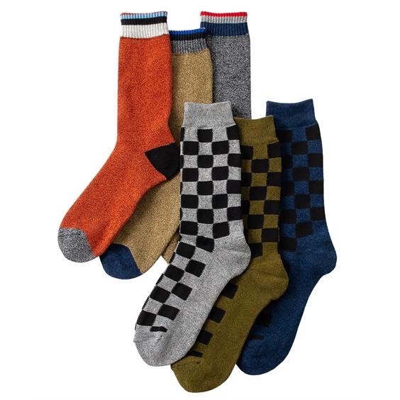 まとめ買いでお買い得 カジュアルデザインパイルクルー丈ソックス６足組 チェック柄 メンズ 25cm 27cm アウトドアシーンにオススメ 靴下 Zzy4cd0452 Style Gear By ニッセン 通販 Yahoo ショッピング