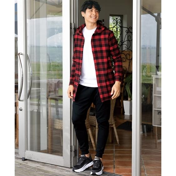 ネルチェックフード付ロングシャツ メンズ M 10l 着こなしを旬顔にするロング丈シャツ 大きいサイズ メンズ トップス ネルシャツ ニッセン Zzy4ce0064 Style Gear By ニッセン 通販 Yahoo ショッピング