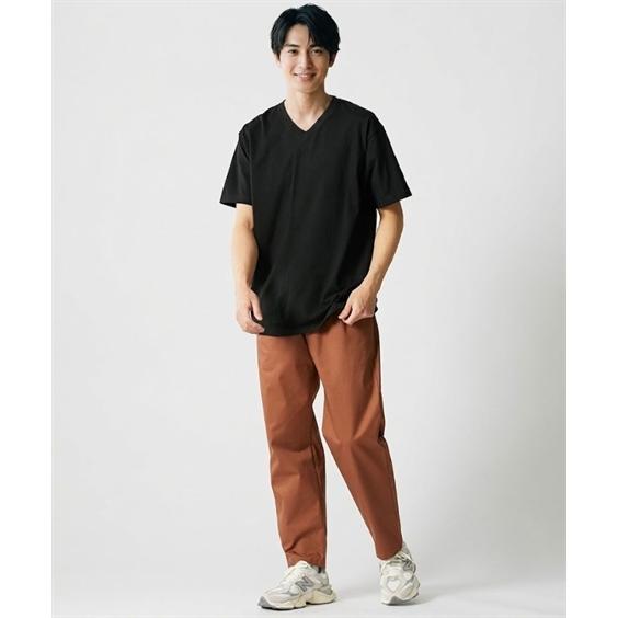 ニッセン（nissen） Tシャツ 半袖 綿100％ 無地 Vネック しっかりめ