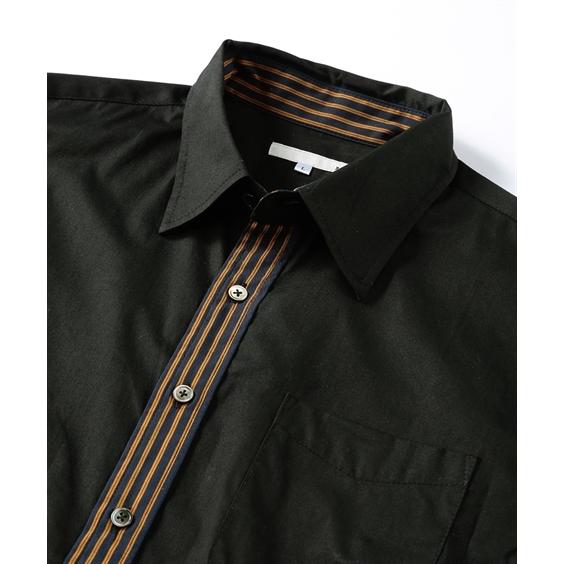 着崩してもオシャレな印象に 前立てデザインシャツ メンズ M 10l 大きいサイズ メンズ トップス カジュアルシャツ 長袖シャツ ニッセン Zzy4c21a0081 Style Gear By ニッセン 通販 Yahoo ショッピング