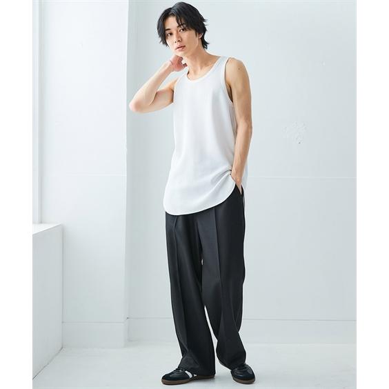 ニッセン（nissen） タンクトップ ワッフル ロング丈タンクトップ 3L