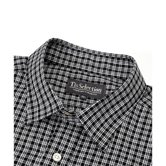 シャツ メンズ 半袖 おしゃれ しじら小チェック柄半袖シャツ M 4l 肌離れの良い清涼素材 大きいサイズ メンズ トップス カジュアルシャツ ニッセン Zzy4c21b0516 Style Gear By ニッセン 通販 Yahoo ショッピング