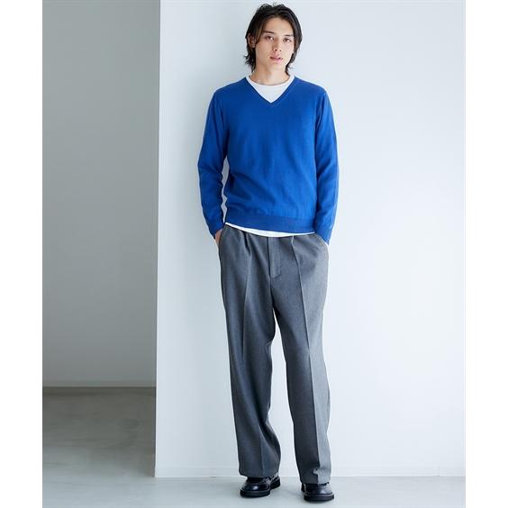 ニッセン（nissen） Tシャツ 長袖 綿100％ ポケット付 クルーネック