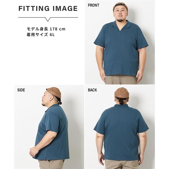 ニッセン（nissen） ポロシャツ 綿100% スキッパー 半袖 ポロシャツ