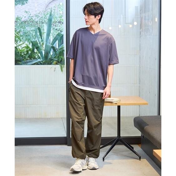 ニッセン（nissen） Tシャツ 五分袖 吸汗速乾 メッシュ オーバーサイズ