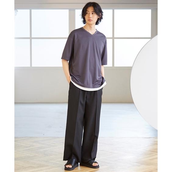 ニッセン（nissen） Tシャツ 五分袖 吸汗速乾 メッシュ オーバーサイズ