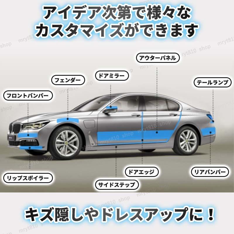 プロテクションフィルム 車 車用 カーボン調 テープ カーボンシート 10m ラッピング フィルム モール 内装 外装 ステップ ガード ステッカー 艶消し マット 黒｜fb-shokai｜09