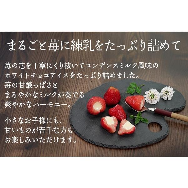 アイス ギフト 父の日 スイーツ 夏ギフト プレゼント 60代 70代 80代 食べ物 お中元 送料無料 いちご イチゴ デザート 春摘み苺アイス 30粒ボックス fathersday｜fbcreate｜04