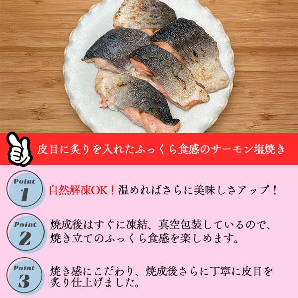冷凍食品 おかず 魚 サーモン塩焼き 5枚 【250g】 カラフトマス塩焼き 鮭 お弁当 夕食 魚貝類 海産物 魚切り身 水産加工品 |  | 02