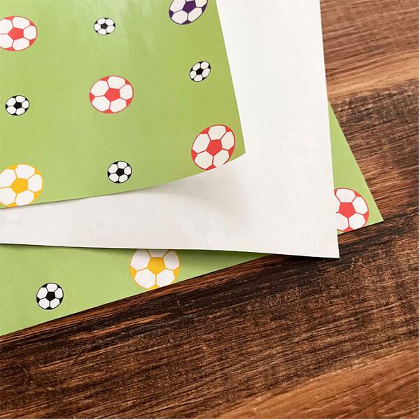 可愛いオリジナルラッピング包装紙 サッカーボール柄 １０枚セット Sg サッカーショップ グラシアス 通販 Yahoo ショッピング