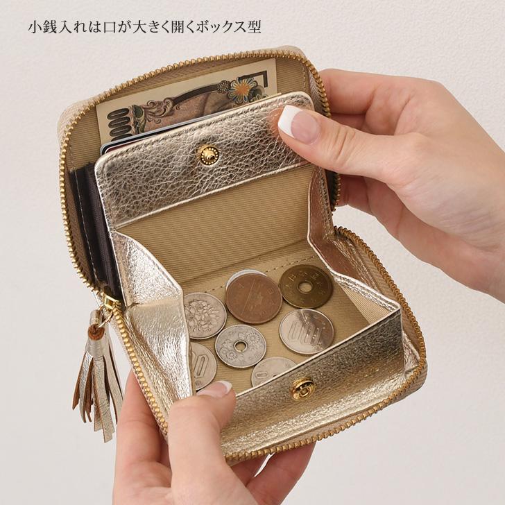 perche（ペルケ） カードウォレット 財布 ドット柄 ジャバラ