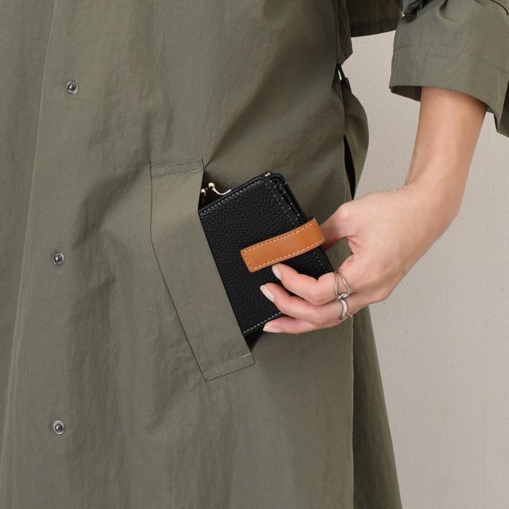 がま口財布 二つ折り 小銭入れ レディース 使いやすい お札2か所 ボックス型 中仕切りあり コンパクト 小さい カード入れ 小さめ 時短 ベルト付き |  | 09