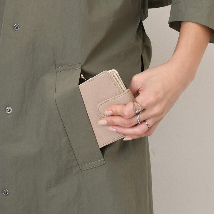 がま口財布 二つ折り 小銭入れ レディース 使いやすい お札2か所 ボックス型 中仕切りあり コンパクト 小さい カード入れ 小さめ 時短 ベルト付き | ブランド登録なし | 08