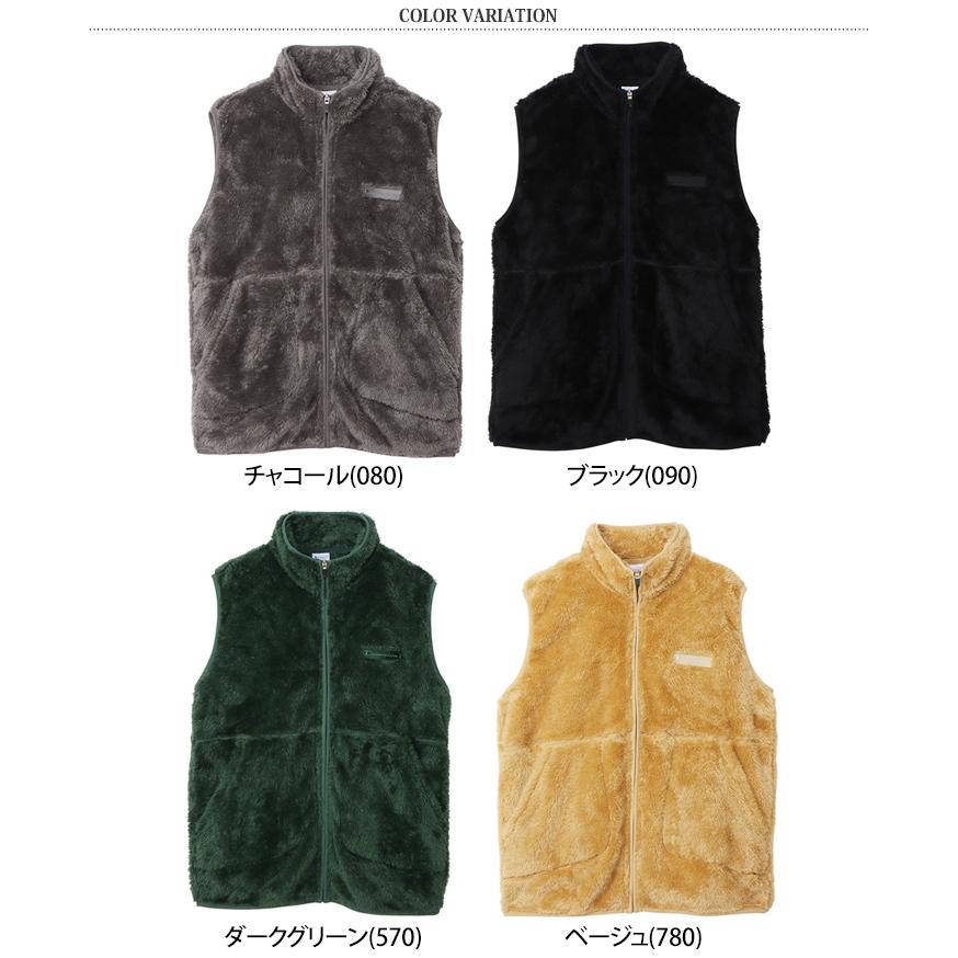 ジップベスト フリース ボア アウター フルジップ 袖なし