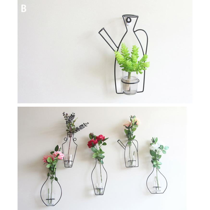 フラワーベース アイアン ワイヤー 花瓶 花びん 壁掛け おしゃれ フレーム ポイント消化 雑貨 インテリア 直営限定アウトレット 一輪挿し 北欧 ワイヤーベース 韓国