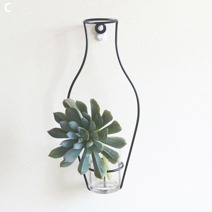 フラワーベース アイアン ワイヤー 花瓶 花びん 壁掛け おしゃれ フレーム ポイント消化 雑貨 インテリア 直営限定アウトレット 一輪挿し 北欧 ワイヤーベース 韓国