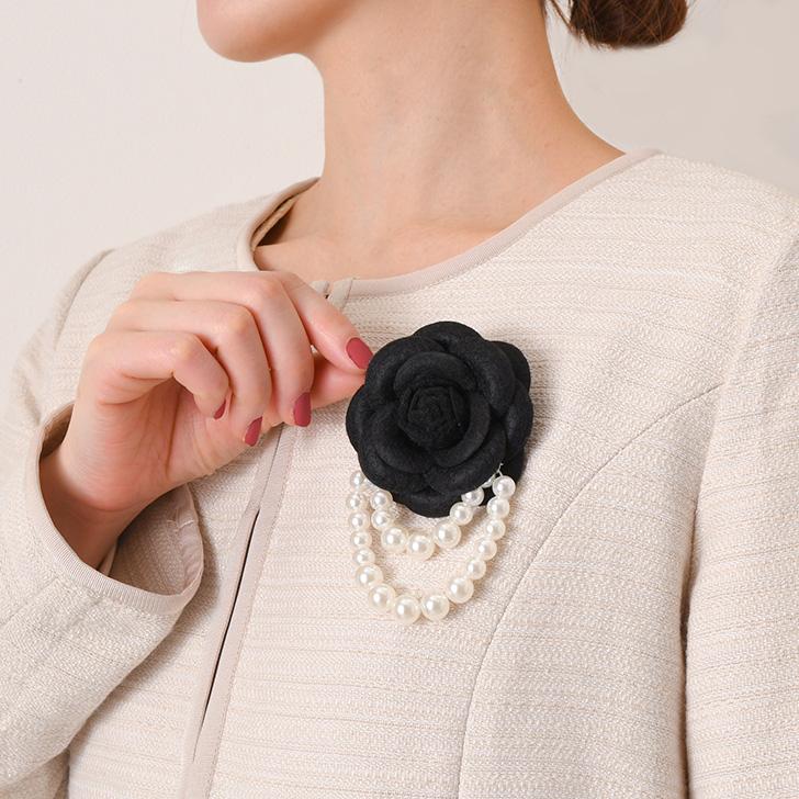 コサージュ 結婚式 フォーマル 入学式 卒業式 おしゃれ 子供 カメリア