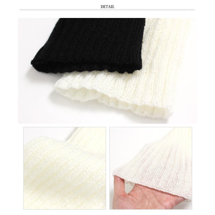 レッグウォーマー レディース ルーズソックス風 リブ編み 冬 暖かい