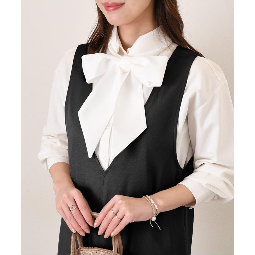 リボンタイ リボンだけ スカーフタイ シンプル りぼん 太め 付け襟