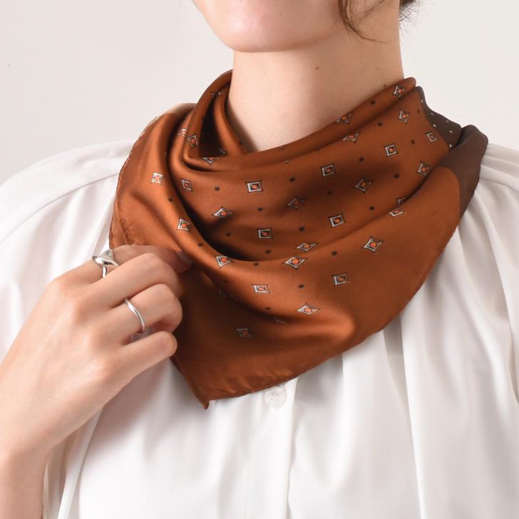 スカーフ シルクタッチ 大判 正方形 夏 レディース メンズ ストール