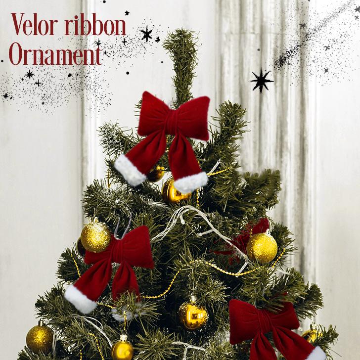 クリスマス 飾り ツリー オーナメント リボン 赤 壁 玄関 おもちゃ