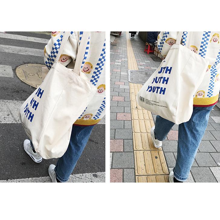 トートバッグ レディース キャンバス 軽量 大きめ 肩掛け 縦型 横 韓国ファッション 学生 通勤 通学 ロゴ 買い物 エコバッグ ポイント消化 Czysbg Fes 通販 Yahoo ショッピング