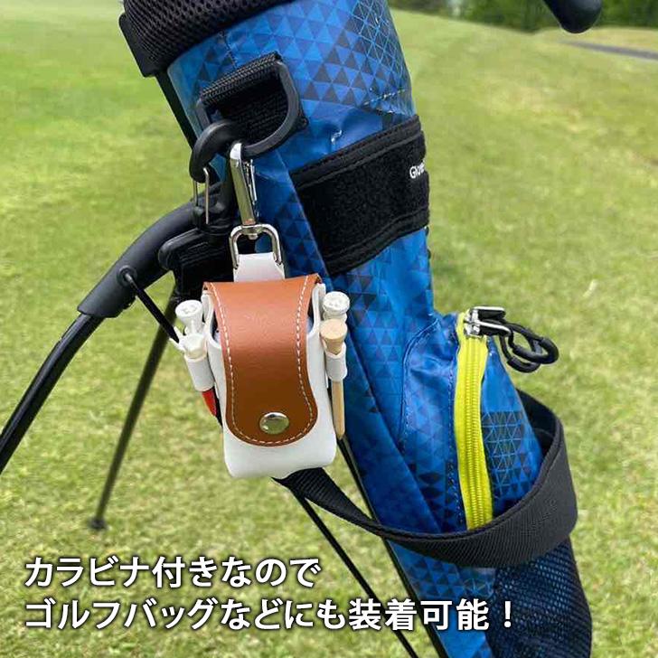 ゴルフボールケース 2個入れ PUレザー ゴルフ ボールホルダー 丈夫 縦