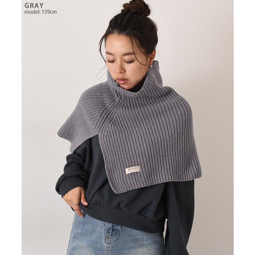 スヌード マフラー レディース 付け襟 タートル ハイネック ニット