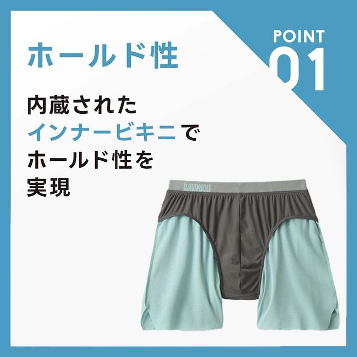 グンゼ BODY WILD ブリーフ内蔵 トランクス メンズ フィット 前とじ 下着 肌着 ブリーフ ゆったり 伸びる 軽い BWT001A | GUNZE | 03