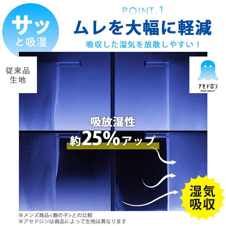 GUNZE グンゼ アセドロン ノンワイヤーブラ ハーフトップ レディース 下着 ブラジャー 吸汗速乾 抗菌 防臭 汗対策 伸びる MC2055P | GUNZE | 05