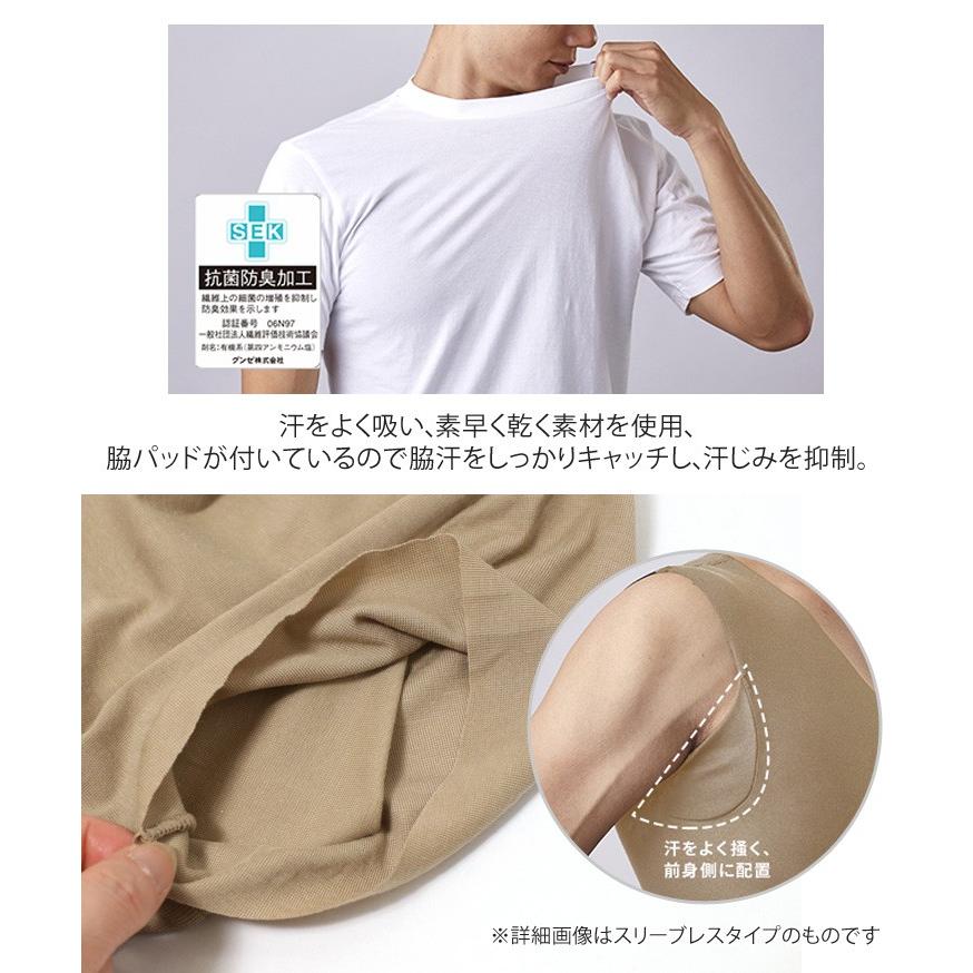 YG インナー Tシャツ 下着 肌着 inT 汗取りパッド付 メンズ