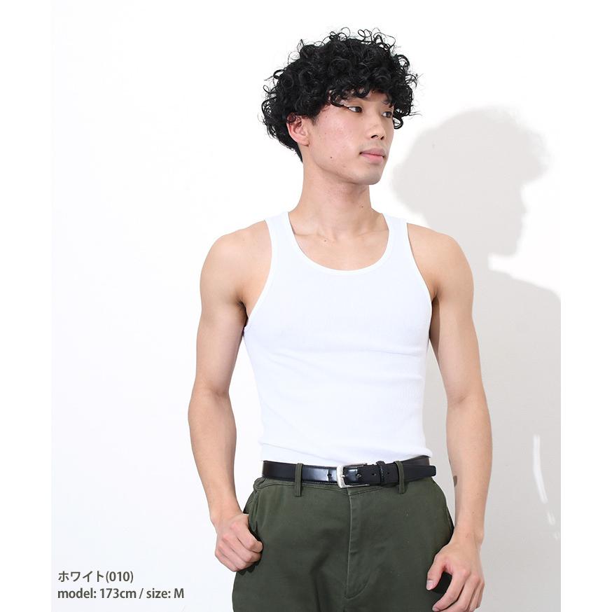 タンクトップ メンズ ヘインズ Hanes ブランド 2枚組 セット インナー トップス ノースリーブ 綿100％ コットン 無地 Aシャツ ポイント消化 | Hanes | 02