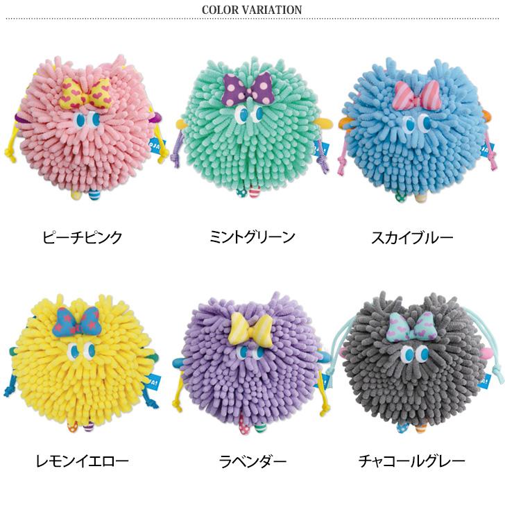 モジャ Moja! 巾着ポーチ キャラクター ポーチ 小物入れ 小さめ マルチポーチ モンスター かわいい メッシュ マスコット もふもふ 平成 | ブランド登録なし | 01