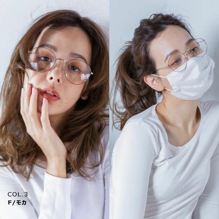 伊達メガネ サングラス レディース おしゃれ UVカット ブルーライトカット 花粉対策 花粉症 曇らない マスク メタルフレーム ボストン | ブランド登録なし | 04