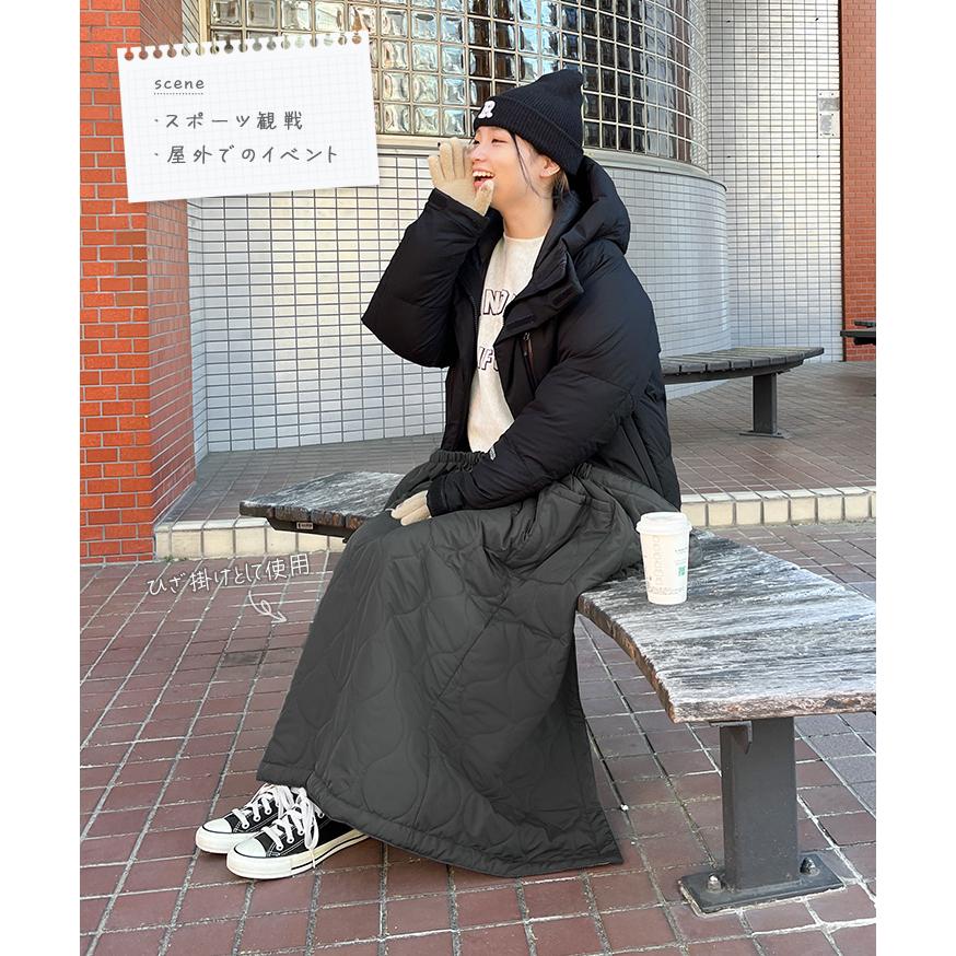 美品】adidas 中綿キルティングスカート M グレー 防寒 ウール 楽天