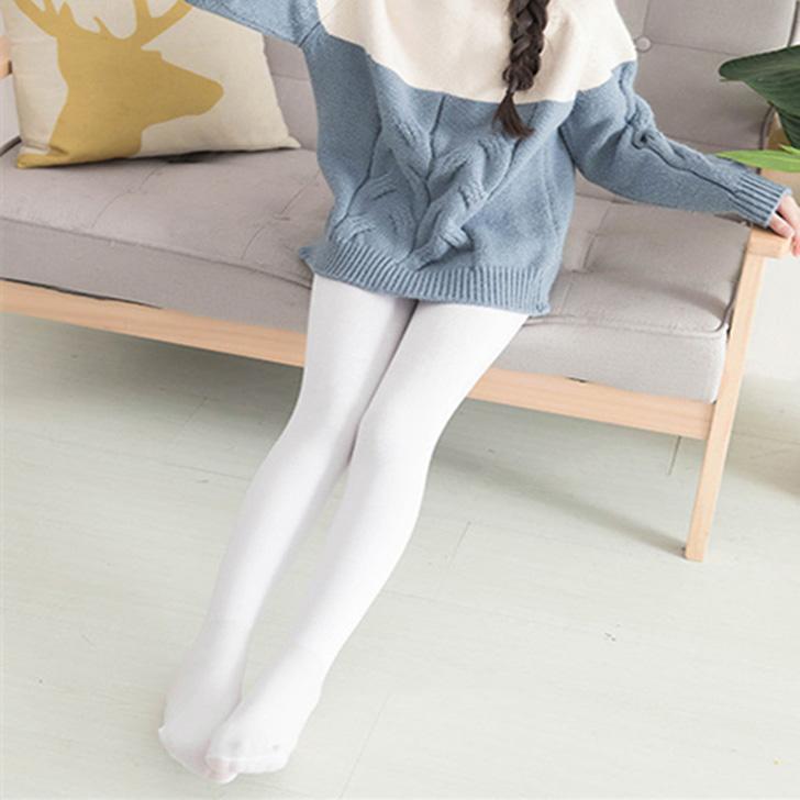 タイツ キッズ 白 80デニール 黒 子供 発表会 お遊戯会 女の子 男の子