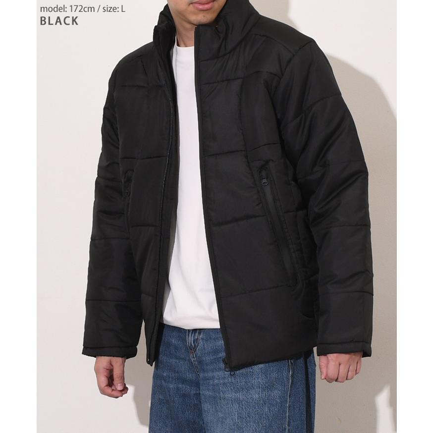パデットジャケット アウター 上着 コート 中綿 フェイクダウン 長袖 メンズ NYLAUS スタンドカラー ブロックキルト 暖かい 軽い | NYLAUS | 06