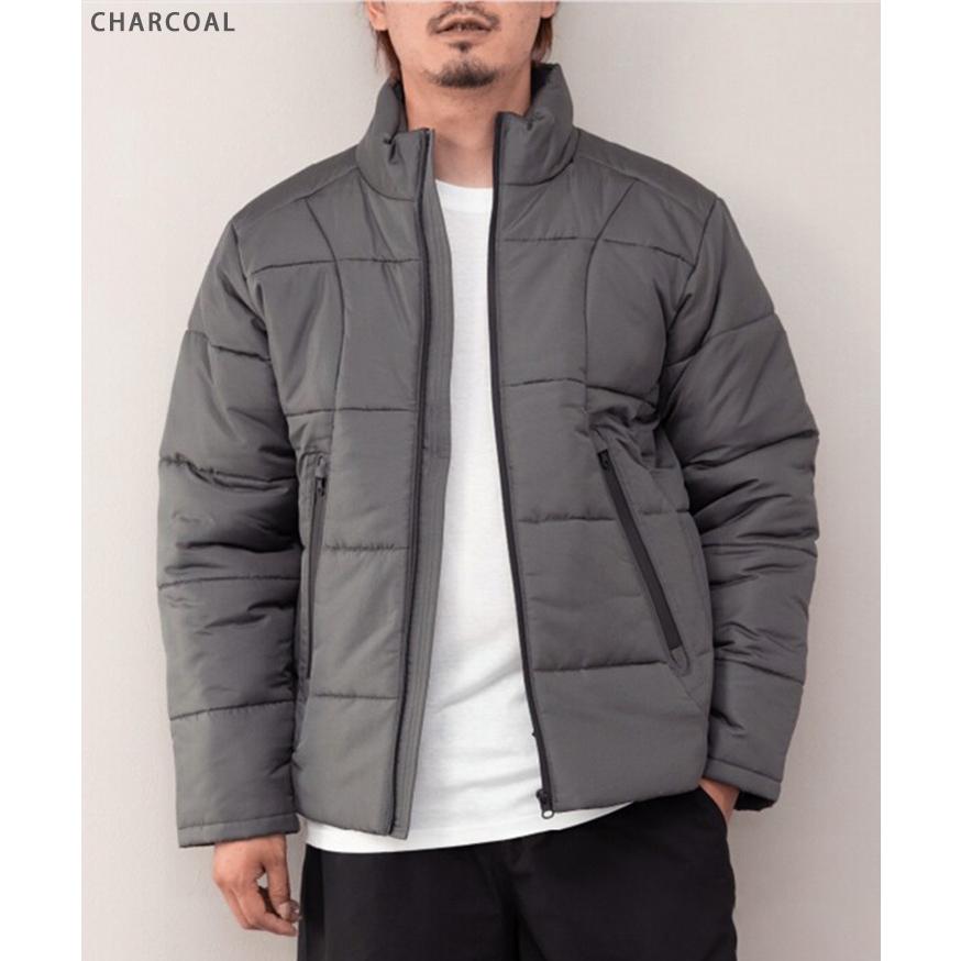 パデットジャケット アウター 上着 コート 中綿 フェイクダウン 長袖 メンズ NYLAUS スタンドカラー ブロックキルト 暖かい 軽い | NYLAUS | 08