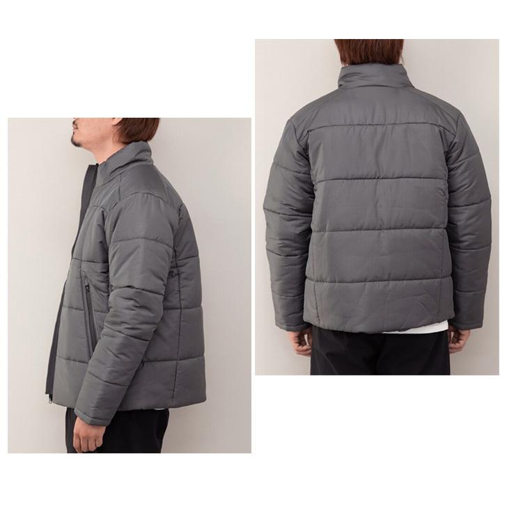 パデットジャケット アウター 上着 コート 中綿 フェイクダウン 長袖 メンズ NYLAUS スタンドカラー ブロックキルト 暖かい 軽い | NYLAUS | 09