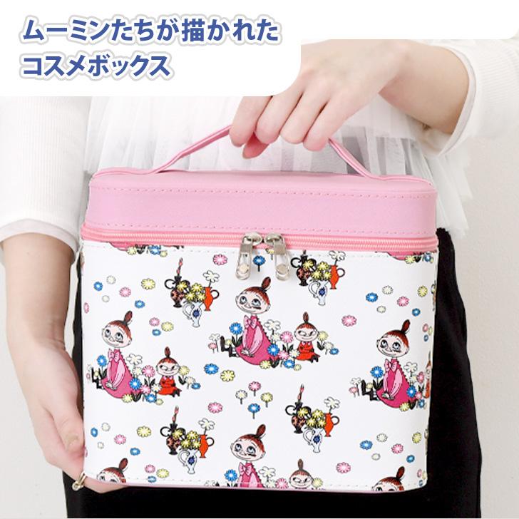 コスメボックス 鏡付き 大容量 持ち運び ムーミン moomin 化粧ポーチ