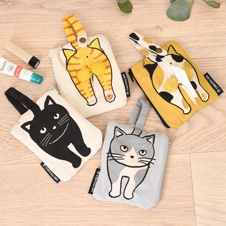 犬、猫、かぶりもの、小物など60点 収納ケース付き AND PACKABLE（アンドパッカブル） ポケットティッシュケース ポーチ