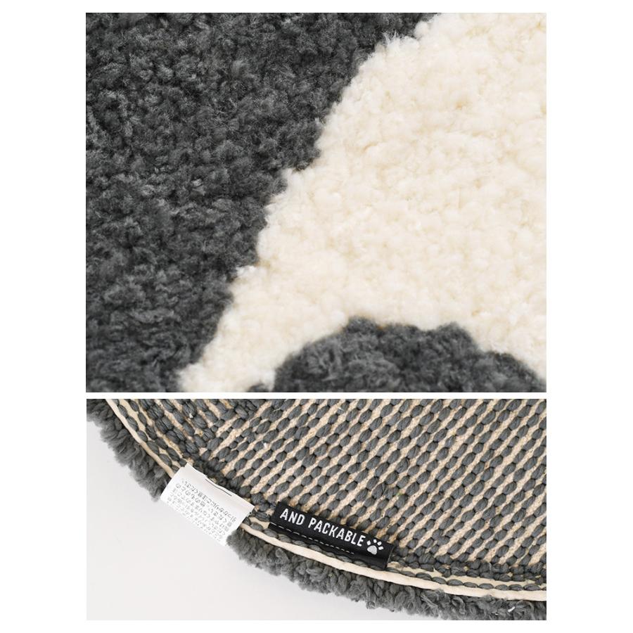 アンドパッカブル AND PACKABLE フロアマット ラグマット タフトマット ニャンタマ 猫 ネコ ラグ 玄関 インテリア かわいい 小さめ | AND PACKABLE | 04