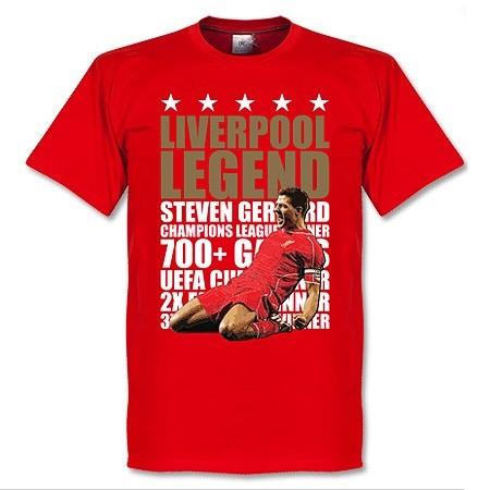RE-TAKE(リテイク) スティーブン・ジェラード リバプール Legend Tシャツ(レッド×ゴールド)RED-PNN-1722P | 