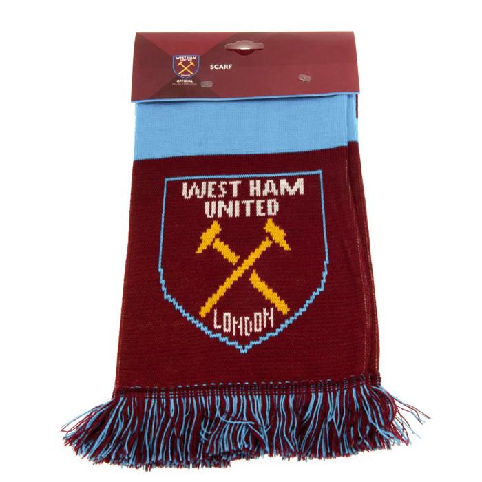 ウェストハム　マフラー ウエストハム オフィシャル マフラー BAR : サッカーショップ