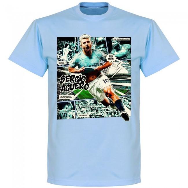 RE-TAKE(リテイク) アグエロ Comic Tシャツ(スカイ) | 