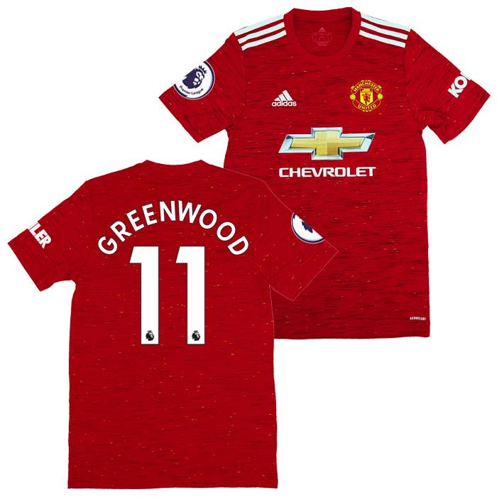 数量 選手限定マーク無料 マンチェスターユナイテッド 21 ホーム 半袖 新作 11g P ユニフォーム No 11 グリーンウッド Gc7958 プレミアリーグパッチ付
