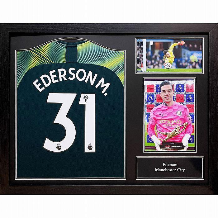 予約 3週間待ち エデルソン Signings 直筆サイン入りユニフォーム マンチェスターシティ 19 Gk フォト 額入り All Star コレクション 趣味 Signings 昼12時までのご注文で当日出荷 Fcfa サッカーショップ 買い超安い