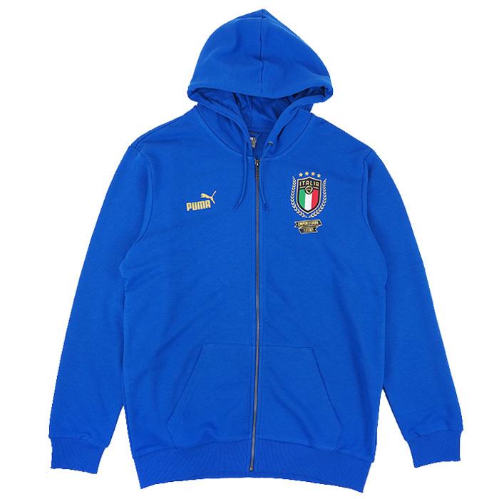 全ての 爆買い新作 イタリア代表 EURO2020 WINNER フルジップ フーディー ブルー PUMA プーマ 769997-04 anoual.ma anoual.ma
