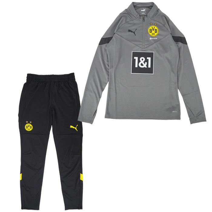 ドルトムント 22 23 1 4ジップ トレーニングトップ パンツ 上下セット グレー ブラック Puma プーマ 7634 09 07 Weddingsatwork Com